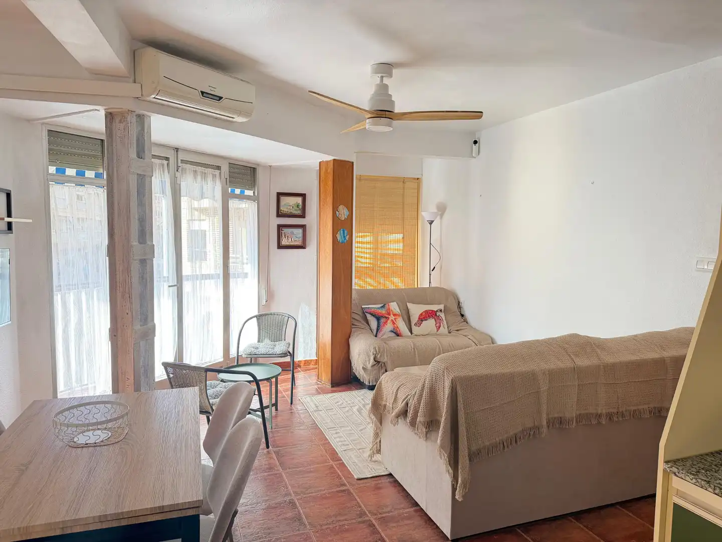 Schlafzimmer von Wohnung zur Miete in Águilas mit Klimaanlage, Möbliert und Balkon