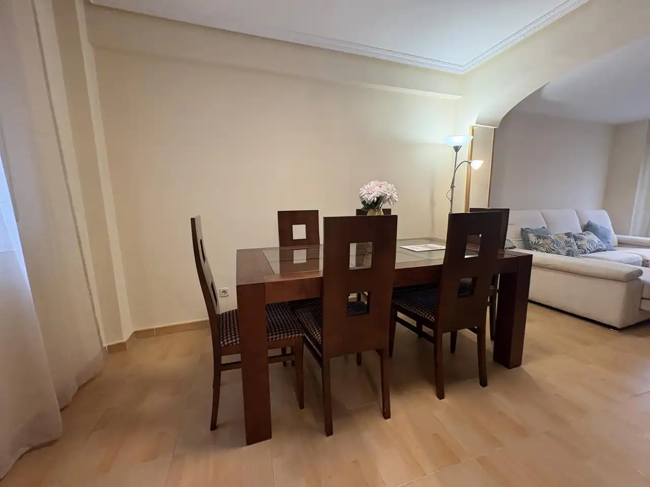 Dining room of Flat for rent in Madrid  with Heating, Terrace and Furnished