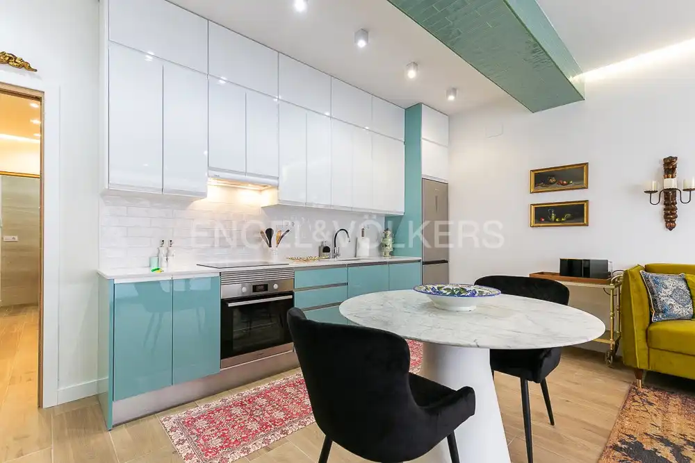 Kitchen of Flat for rent in Valencia  with Air Conditioner, Heating and Furnished