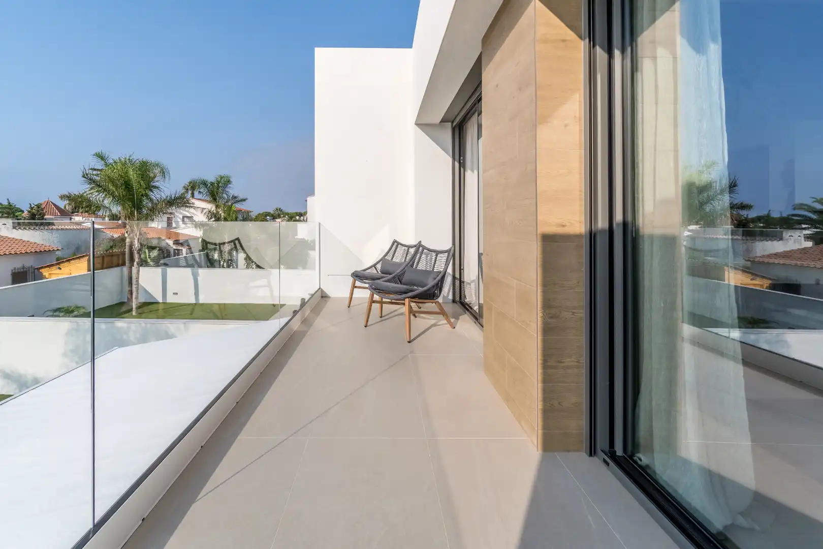 Terraza de Casa adosada de alquiler en Cambrils con Aire acondicionado, Calefacción y Jardín privado