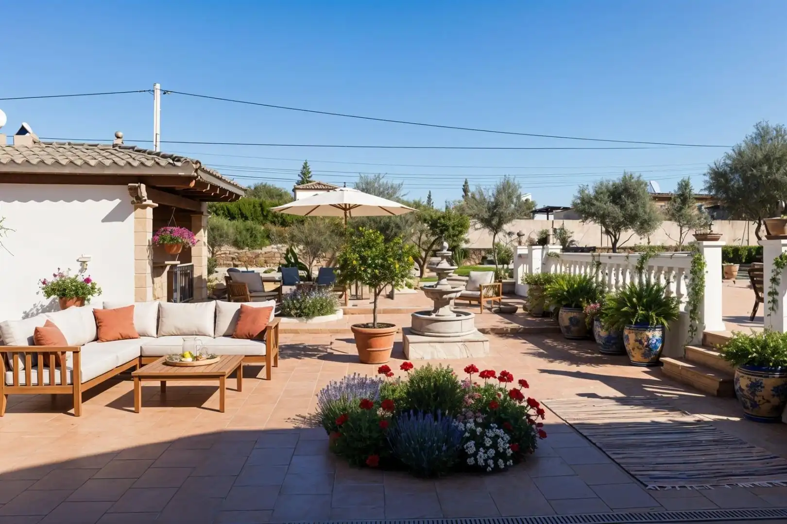Terraza de Finca rústica en venta en  Palma de Mallorca con Aire acondicionado, Calefacción y Jardín privado
