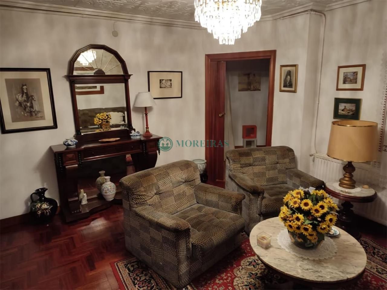 Living room of Flat for sale in Ourense Capital   with Heating, Storage room and Furnished