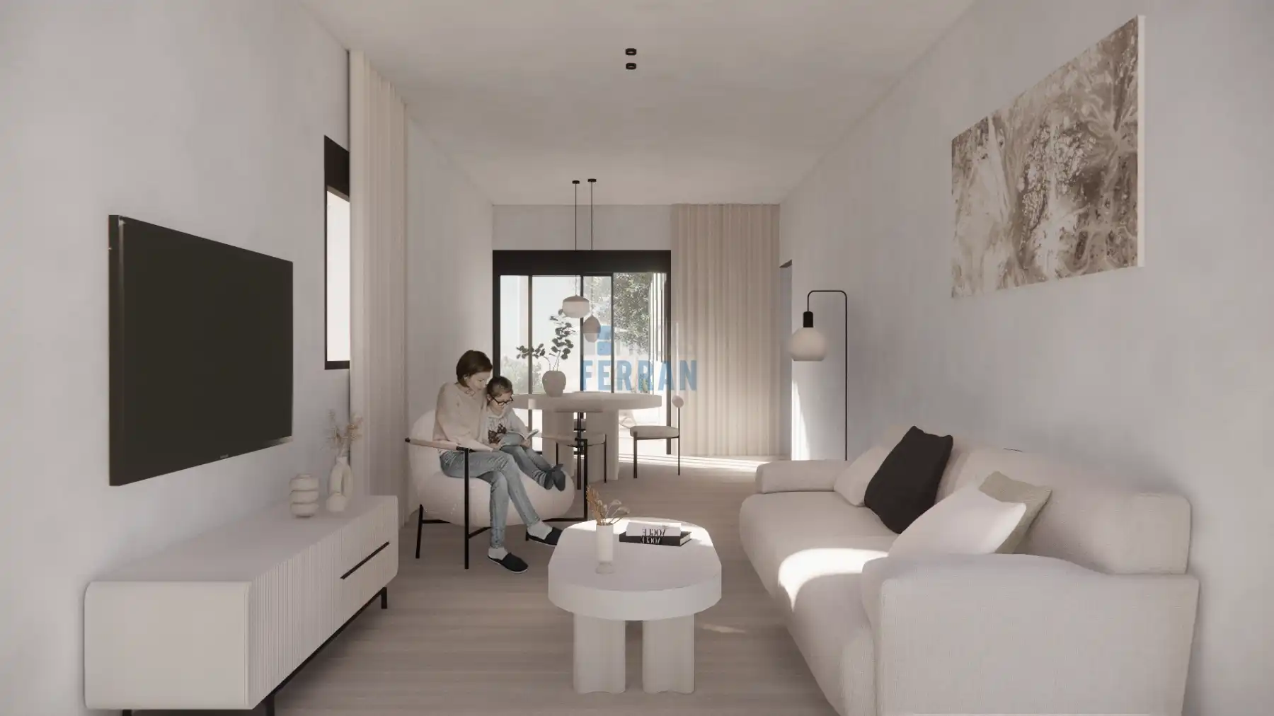 Living room of Houses for sale in El Vendrell  with Air Conditioner, Terrace and Swimming Pool