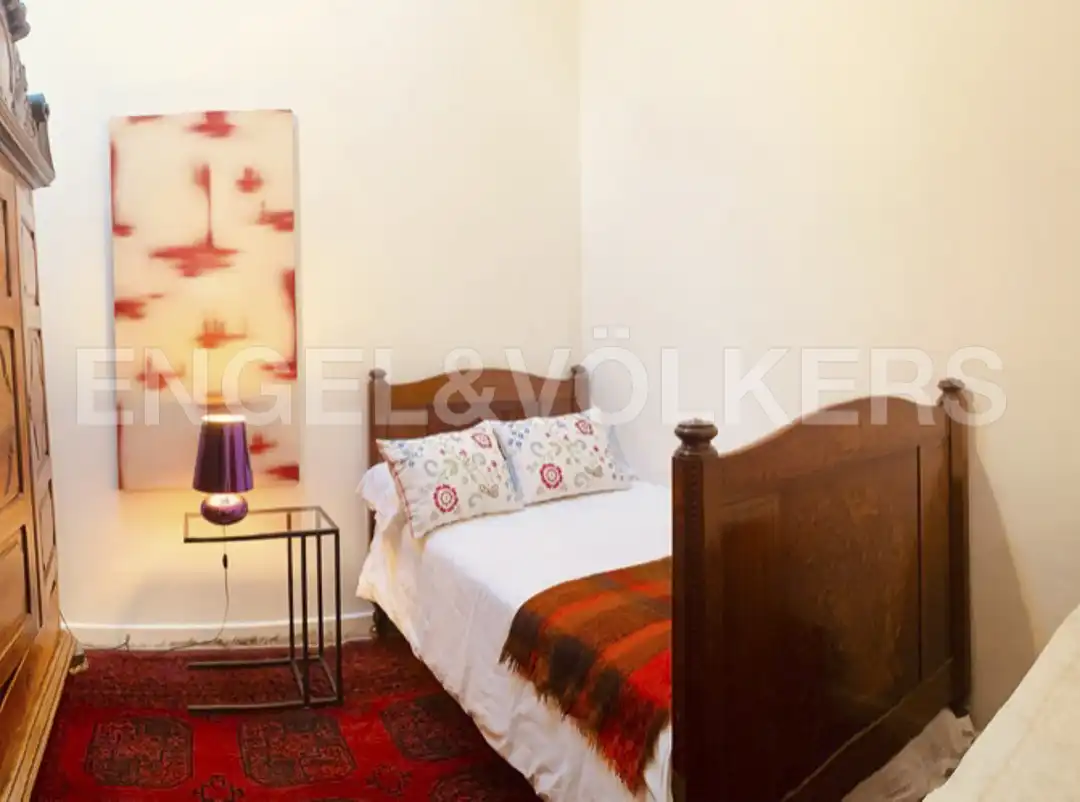 Schlafzimmer von Wohnung zur Miete in Barcelona mit Klimaanlage, Heizung und Privatgarten