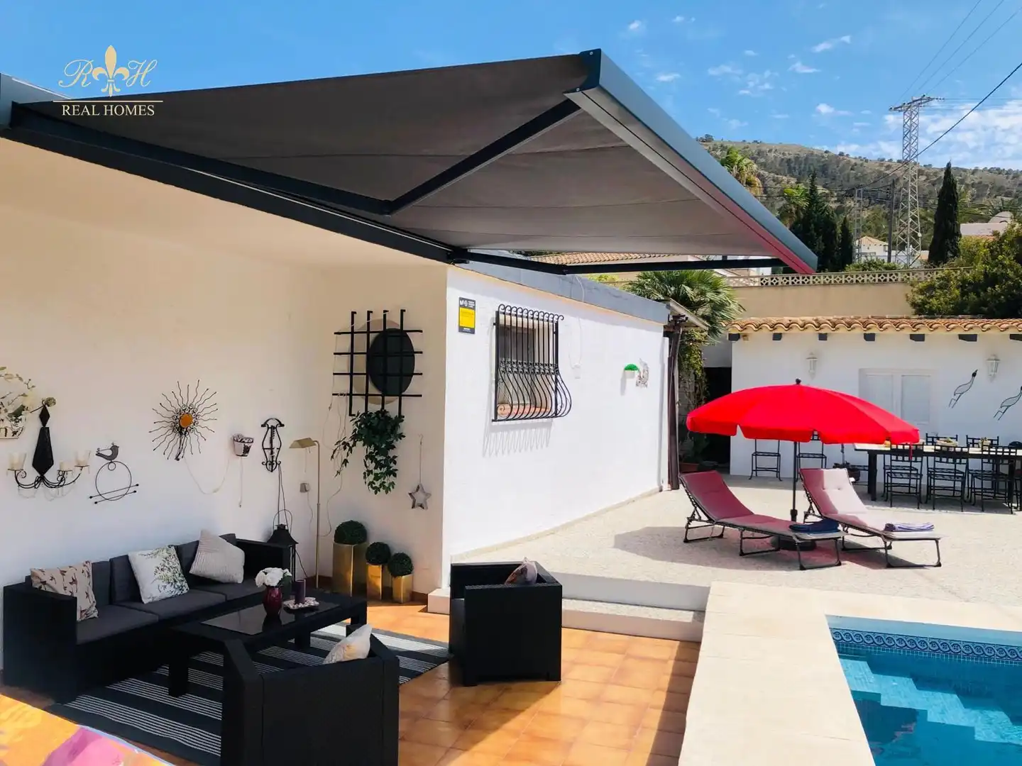 Terrasse von Haus oder Chalet zur Miete in L'Alfàs del Pi mit Klimaanlage, Terrasse und Schwimmbad
