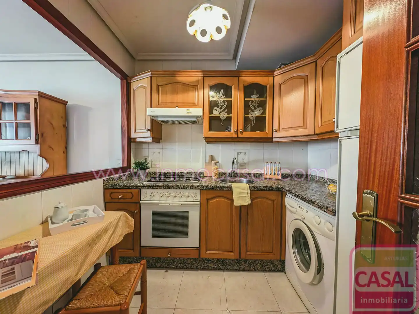 Kitchen of Flat for sale in Mieres (Asturias)  with Heating, Terrace and Furnished