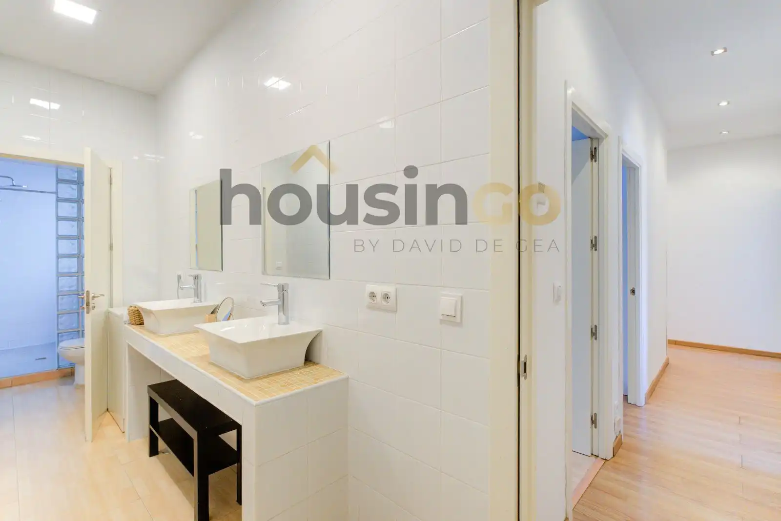 Badezimmer von Dachboden zur Miete in Madrid mit Klimaanlage, Heizung und Parkett