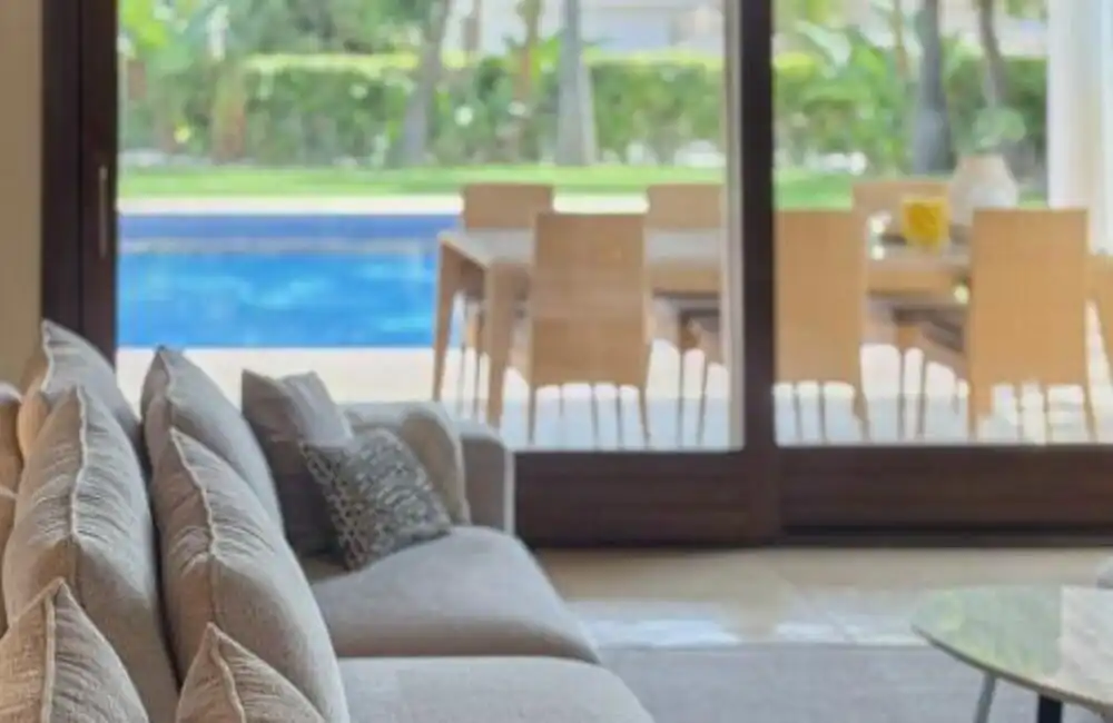 Living room of Houses for rent in Marbella  with Air Conditioner, Private garden and Terrace