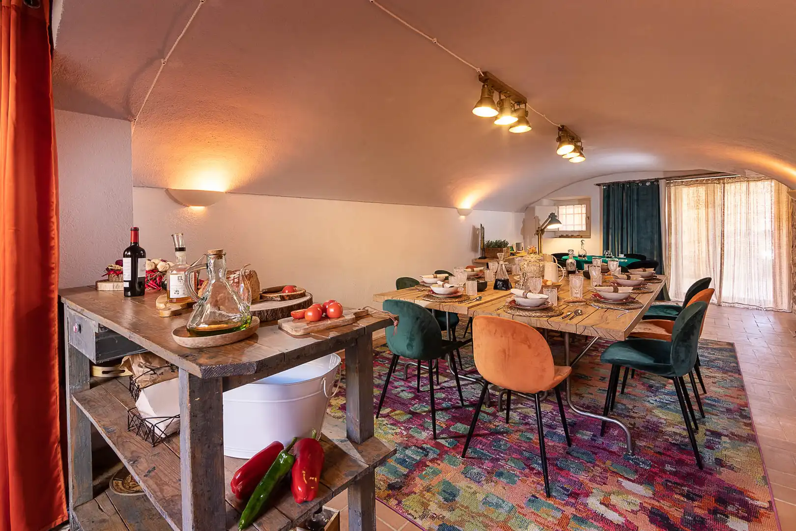 Comedor de Finca rústica en venta en Cistella con Aire acondicionado, Calefacción y Jardín privado