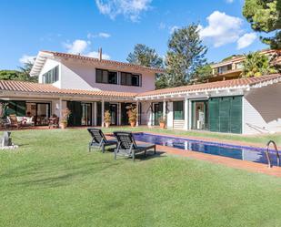 Jardí de Casa o xalet en venda en Sant Vicenç de Montalt amb Aire condicionat, Terrassa i Piscina