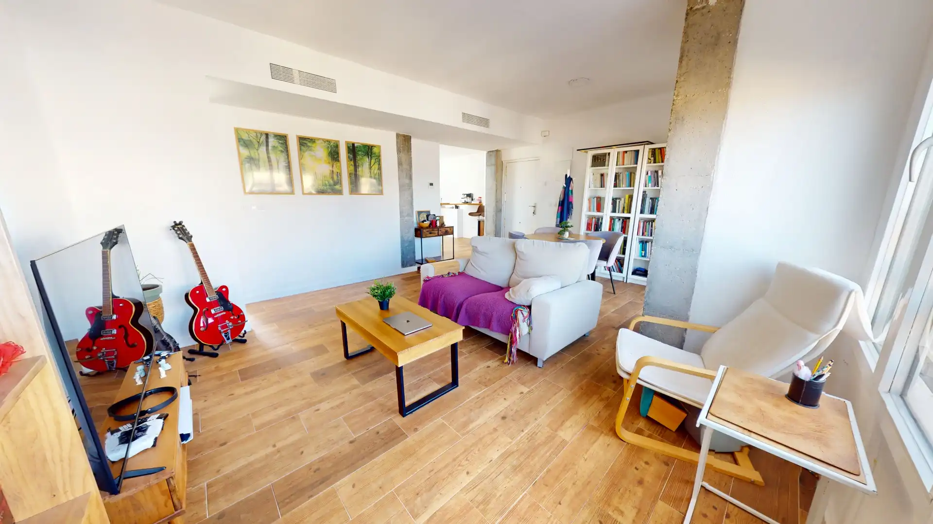 Living room of Flat for sale in Jijona / Xixona  with Air Conditioner, Heating and Parquet flooring