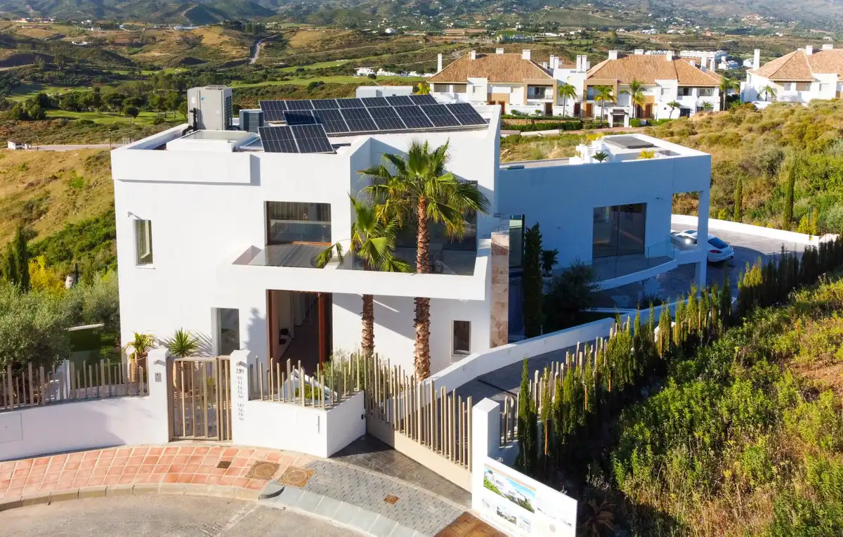Exterior view of Houses for sale in Mijas  with Air Conditioner, Private garden and Terrace
