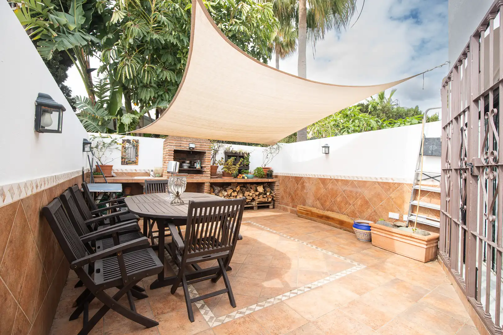 Terraza de Casa adosada de alquiler en Estepona con Terraza, Piscina y Amueblado