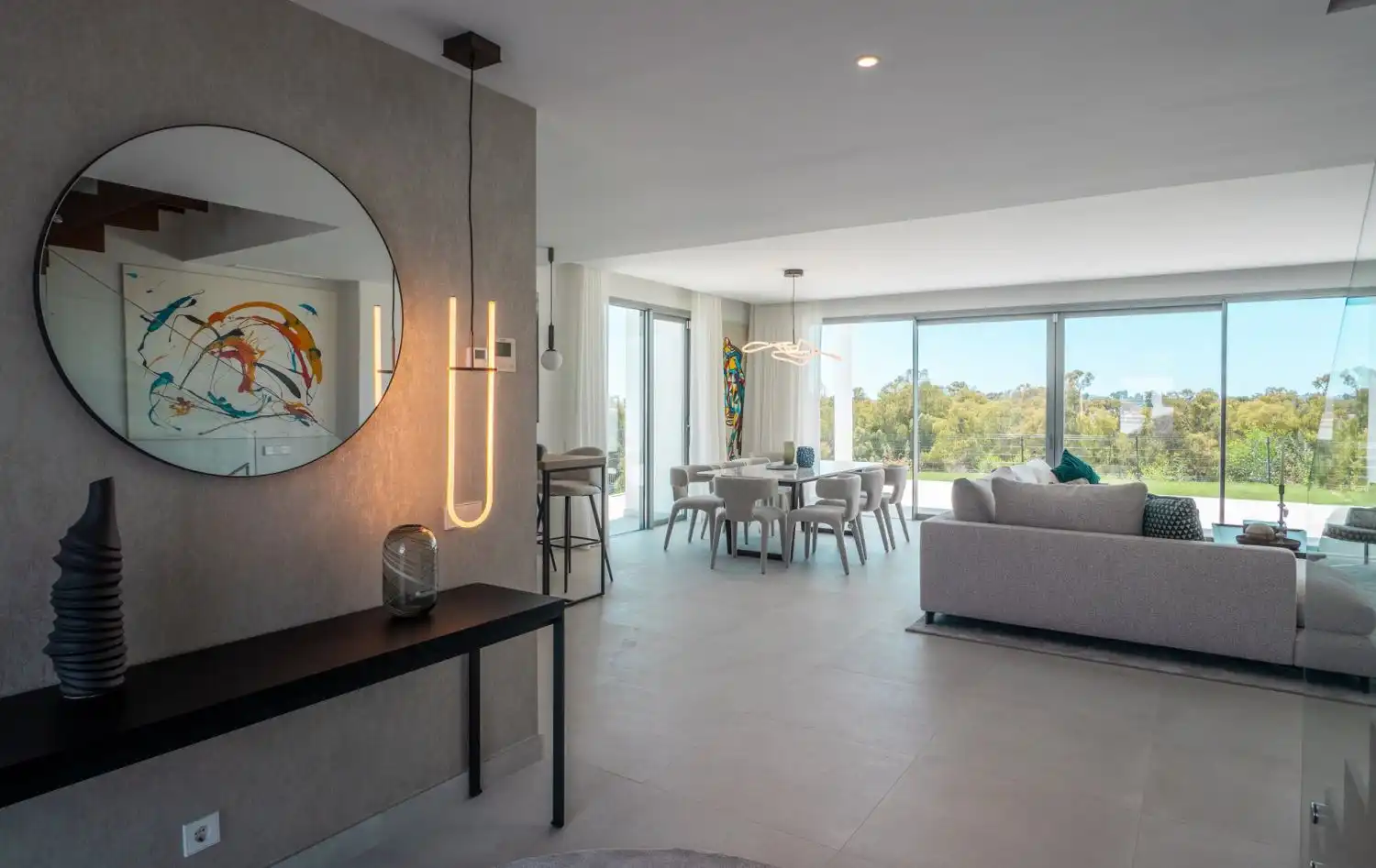 Sala d'estar de Casa adosada de lloguer en Marbella amb Terrassa