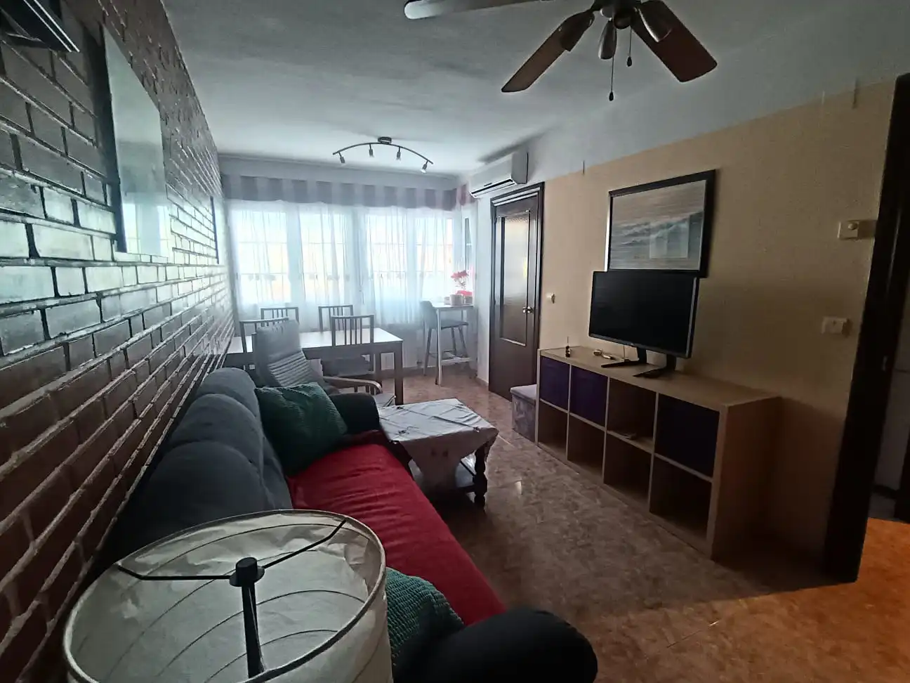 Living room of Flat for rent in  Zaragoza Capital  with Heating, Furnished and Oven