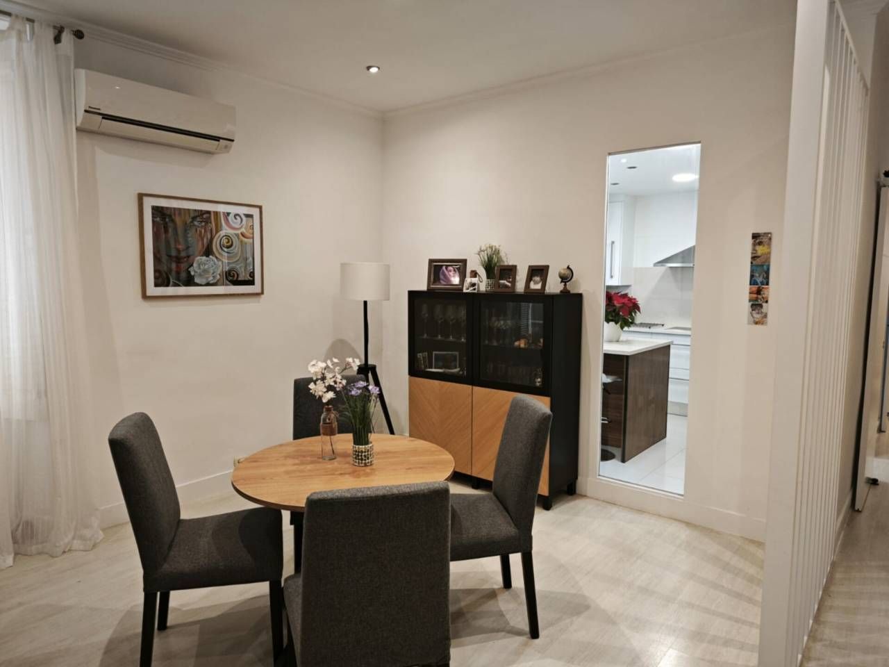 Dining room of Flat for sale in Vilanova i la Geltrú  with Air Conditioner, Heating and Parquet flooring