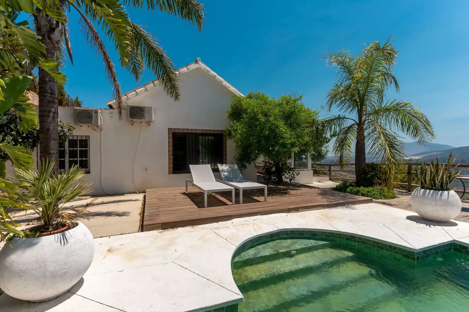 Terraza de Finca rústica en venta en Monda con Aire acondicionado y Piscina