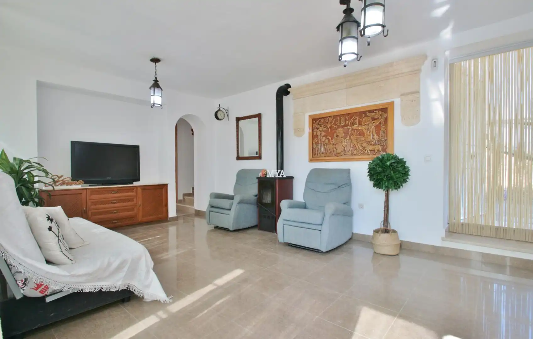 Sala de estar de Casa o chalet en venta en Alhama de Almería con Aire acondicionado, Jardín privado y Trastero