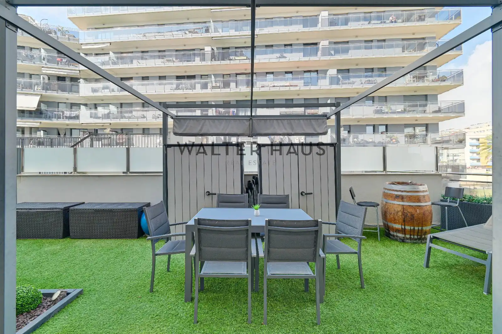 Terrace of Flat for sale in Badalona  with Air Conditioner, Heating and Private garden