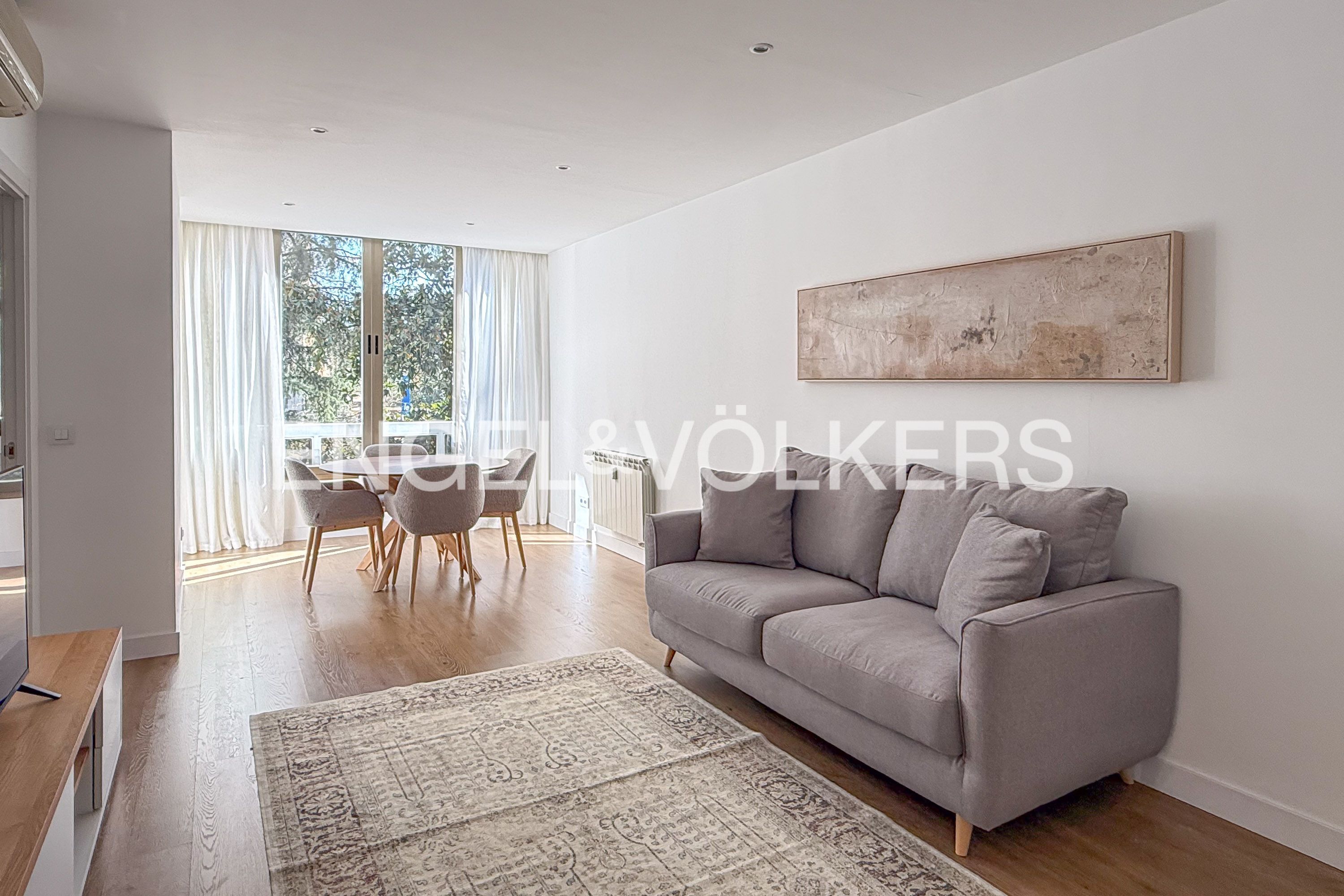 Living room of Flat for rent in  Madrid Capital  with Air Conditioner, Heating and Furnished