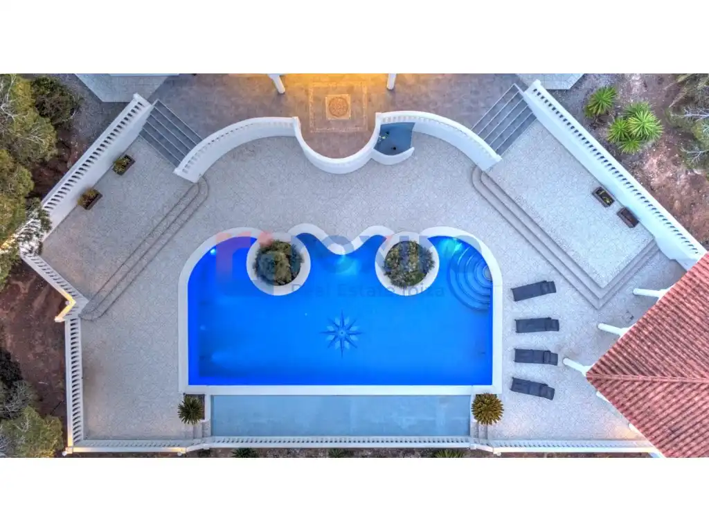 Piscina de Casa o xalet de lloguer en Sant Josep de sa Talaia amb Aire condicionat, Jardí privat i Terrassa