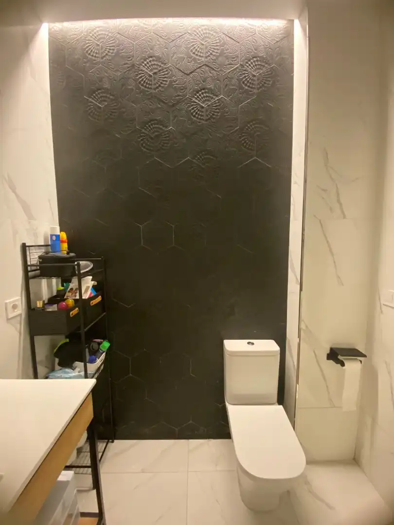 Badezimmer von Erdgeschoss zum Verkauf in Benetússer mit Klimaanlage, Heizung und Terrasse