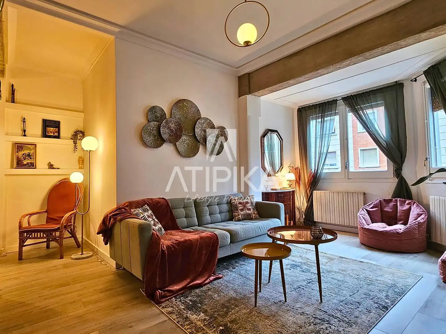 Sala d'estar de Pis de lloguer en Barcelona amb Aire condicionat, Calefacció i Parquet