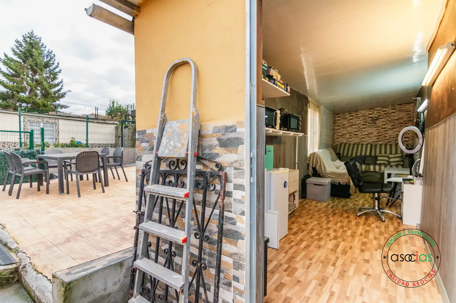 Terraza de Casa adosada en venta en Gijón  con Calefacción, Jardín privado y Parquet