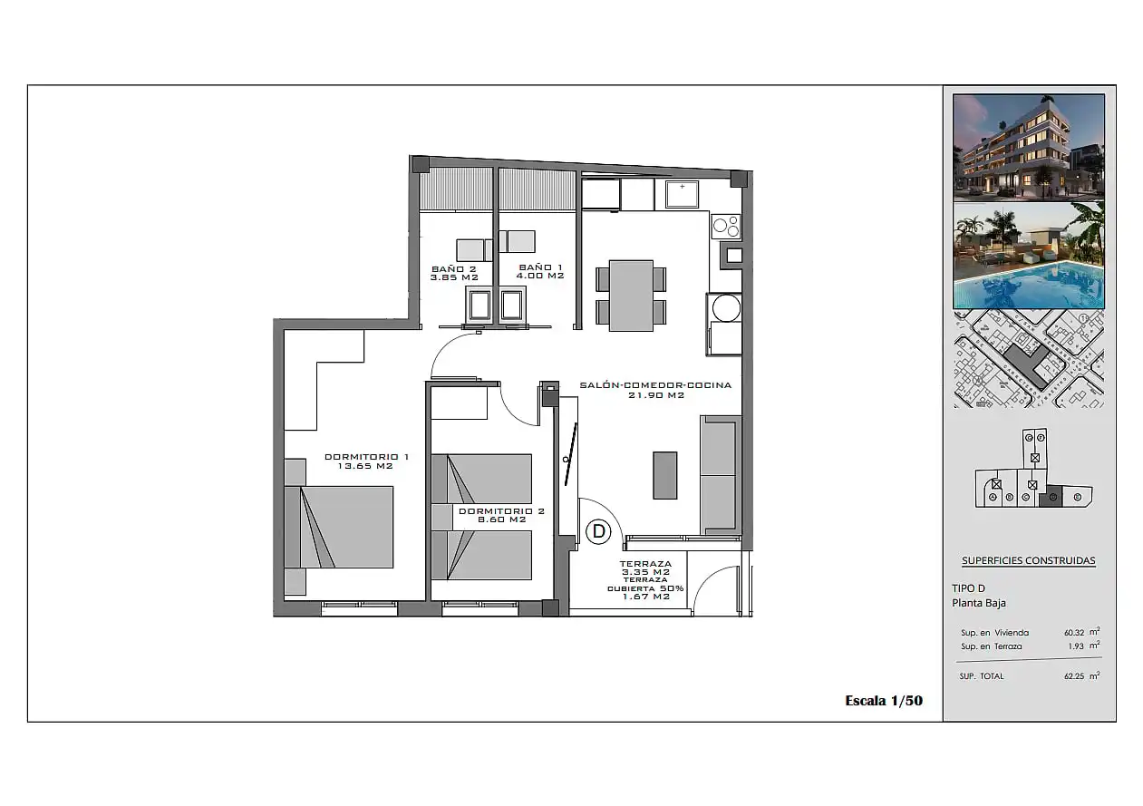Apartament amb terrassa en venda a Santa Pola ciudad, imagen 11