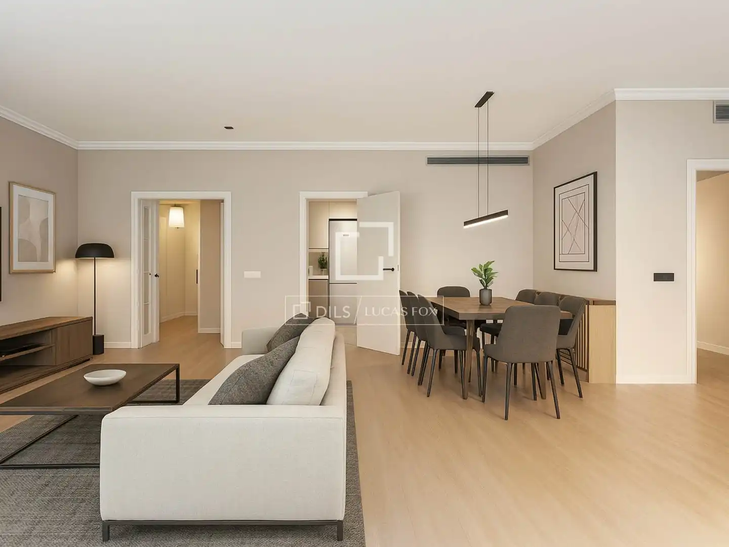 Wohnzimmer von Wohnung zum Verkauf in Barcelona mit Klimaanlage und Heizung
