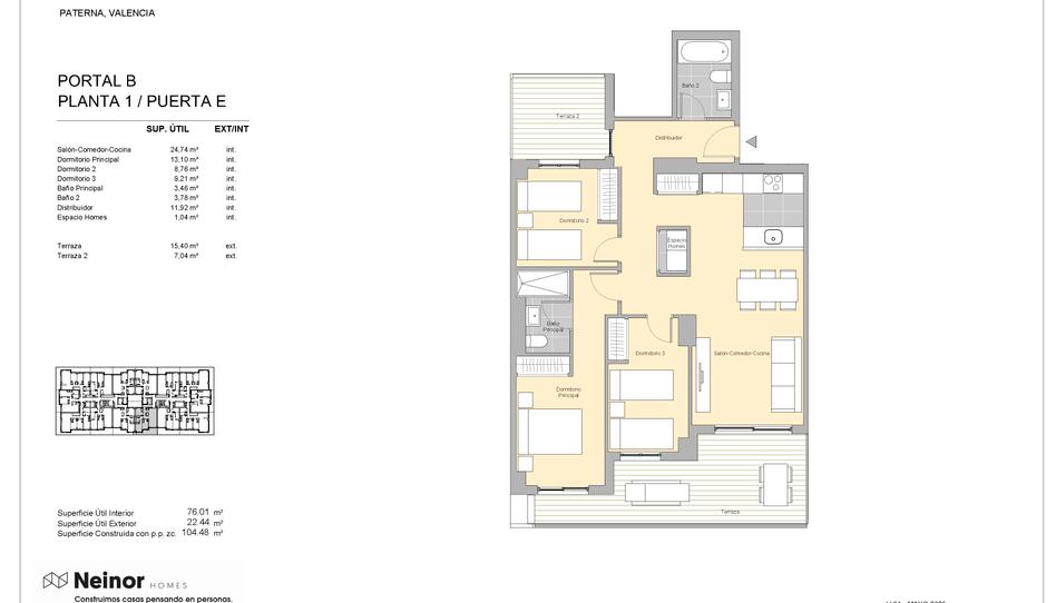 Photo 1 from new construction home in Flat for sale in   Calle Carrasca, 1, Parc Central, Valencia