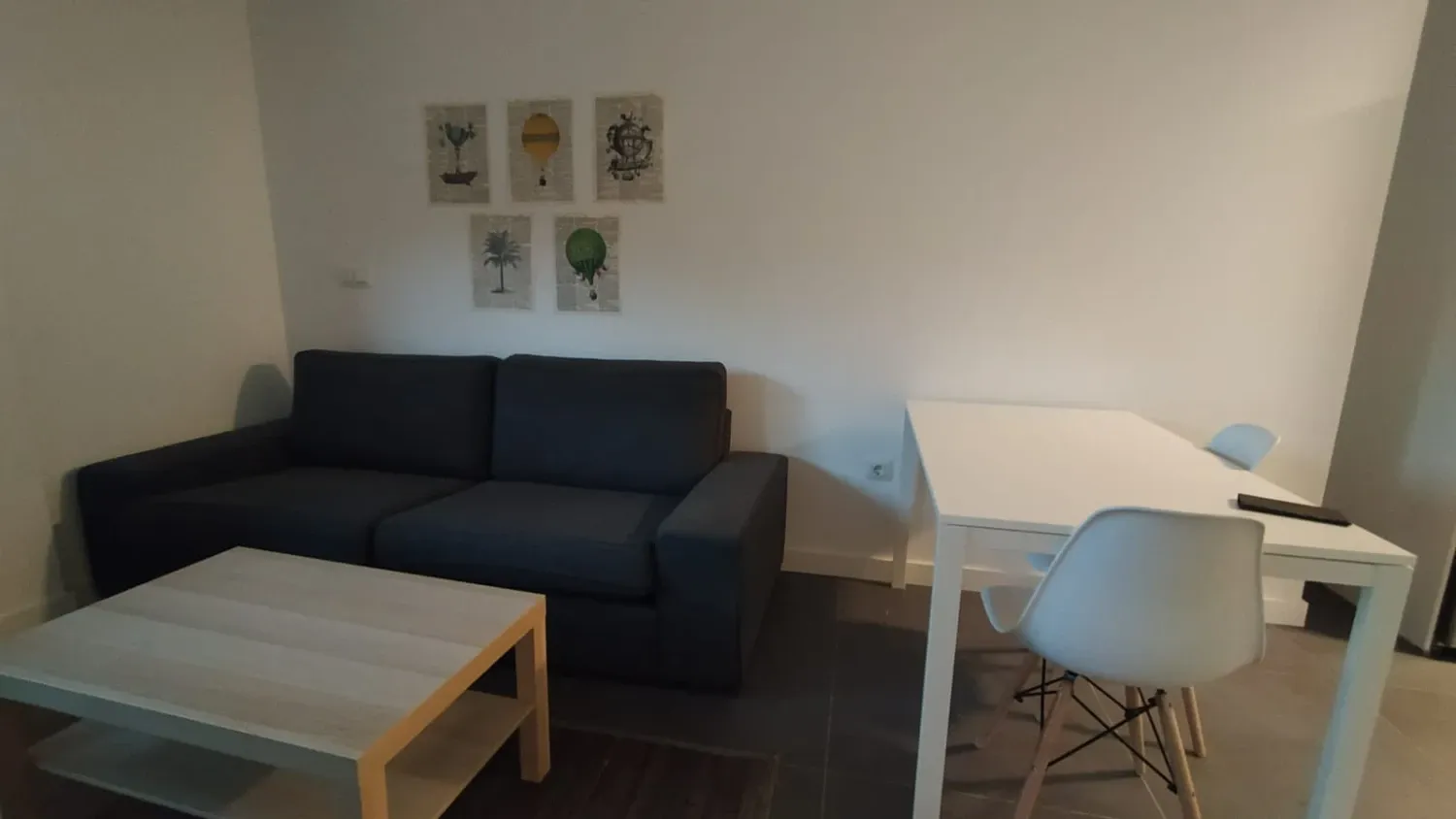Sala de estar de Apartamento de alquiler en  Murcia Capital con Aire acondicionado, Amueblado y Lavadora