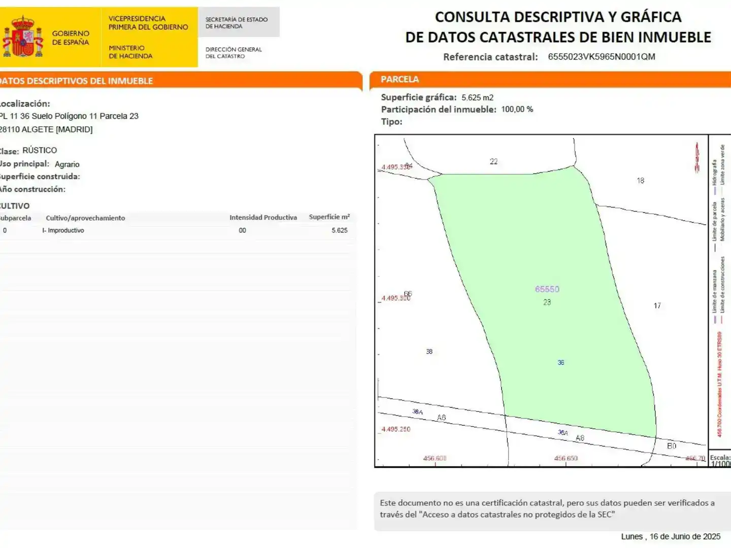 Terreno en venta en Algete