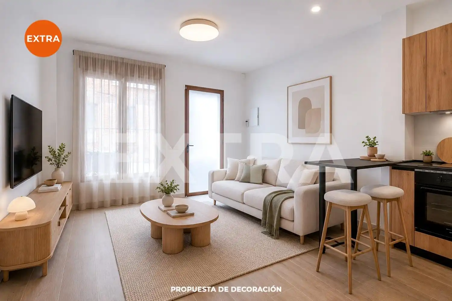 Living room of Ground floor for sale in Madrid  with Air Conditioner, Heating and Alarm