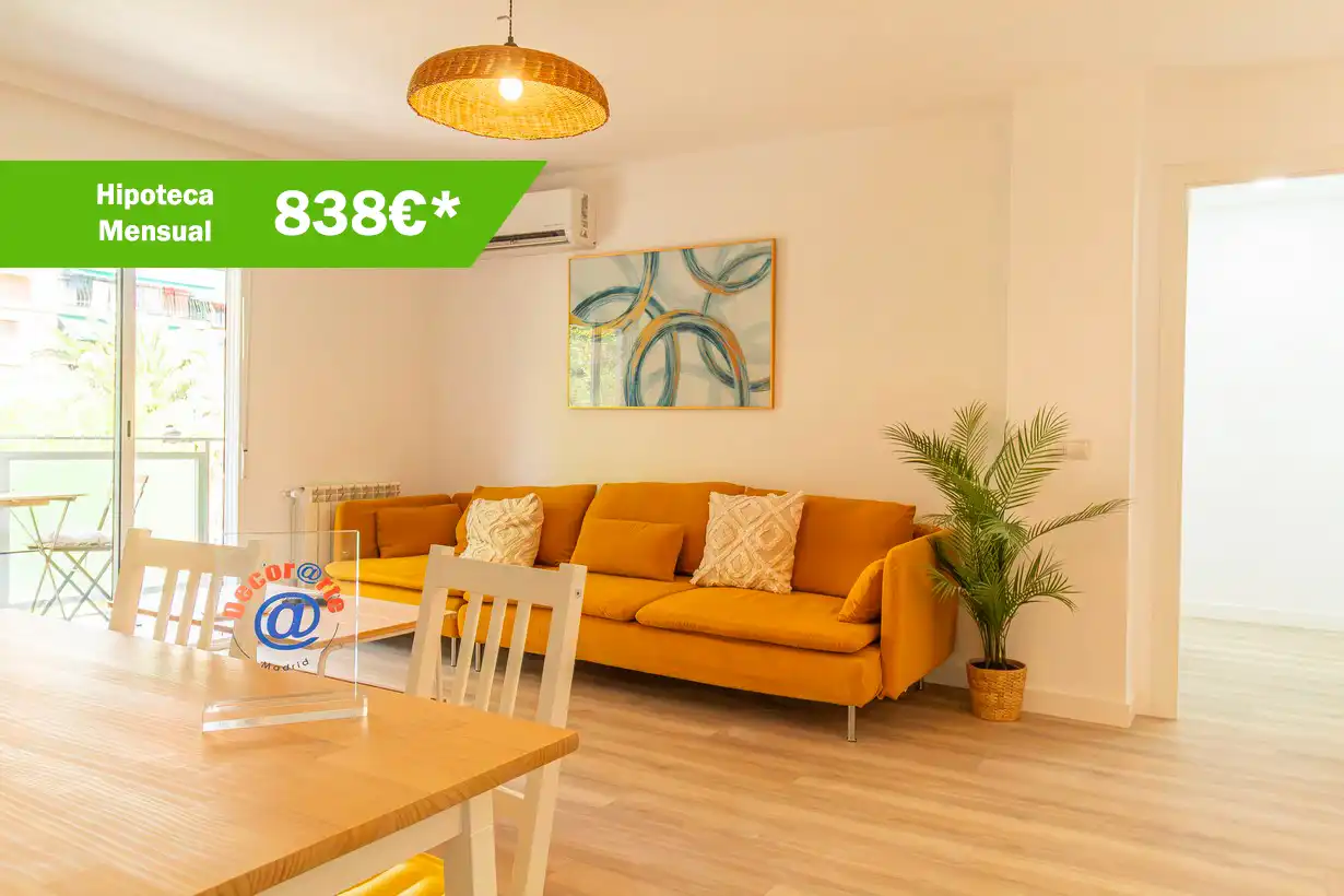 Wohnzimmer von Wohnung zum Verkauf in Madrid mit Klimaanlage, Heizung und Terrasse