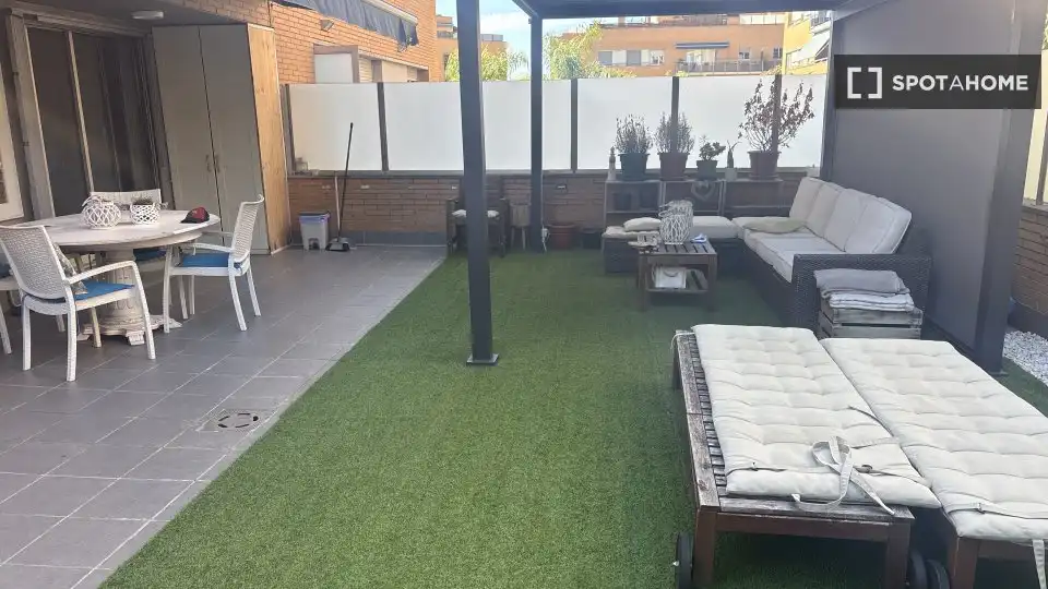Terraza de Piso para compartir en Montgat con Aire acondicionado, Terraza y Amueblado