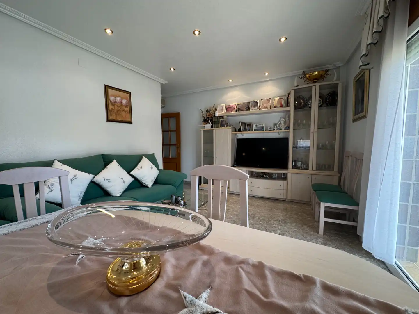 Sala d'estar de Casa adosada en venda en San Javier amb Aire condicionat, Calefacció i Jardí privat