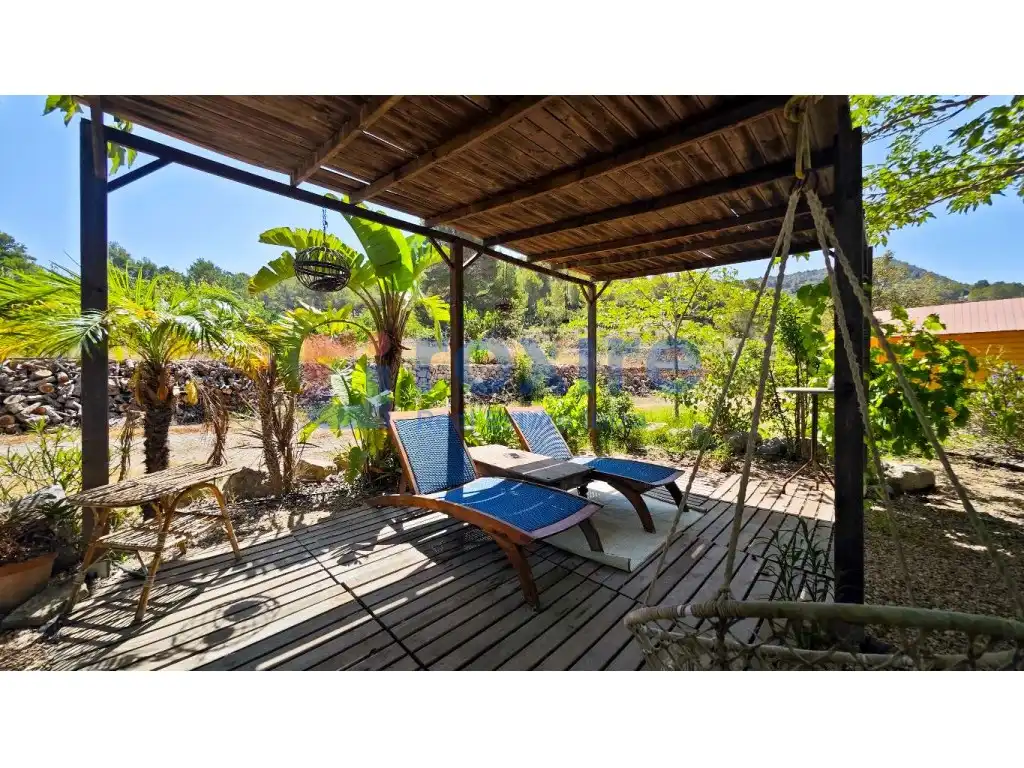 Terrace of Country homes for rent in Sant Josep de sa Talaia  with Air Conditioner, Private garden and Terrace