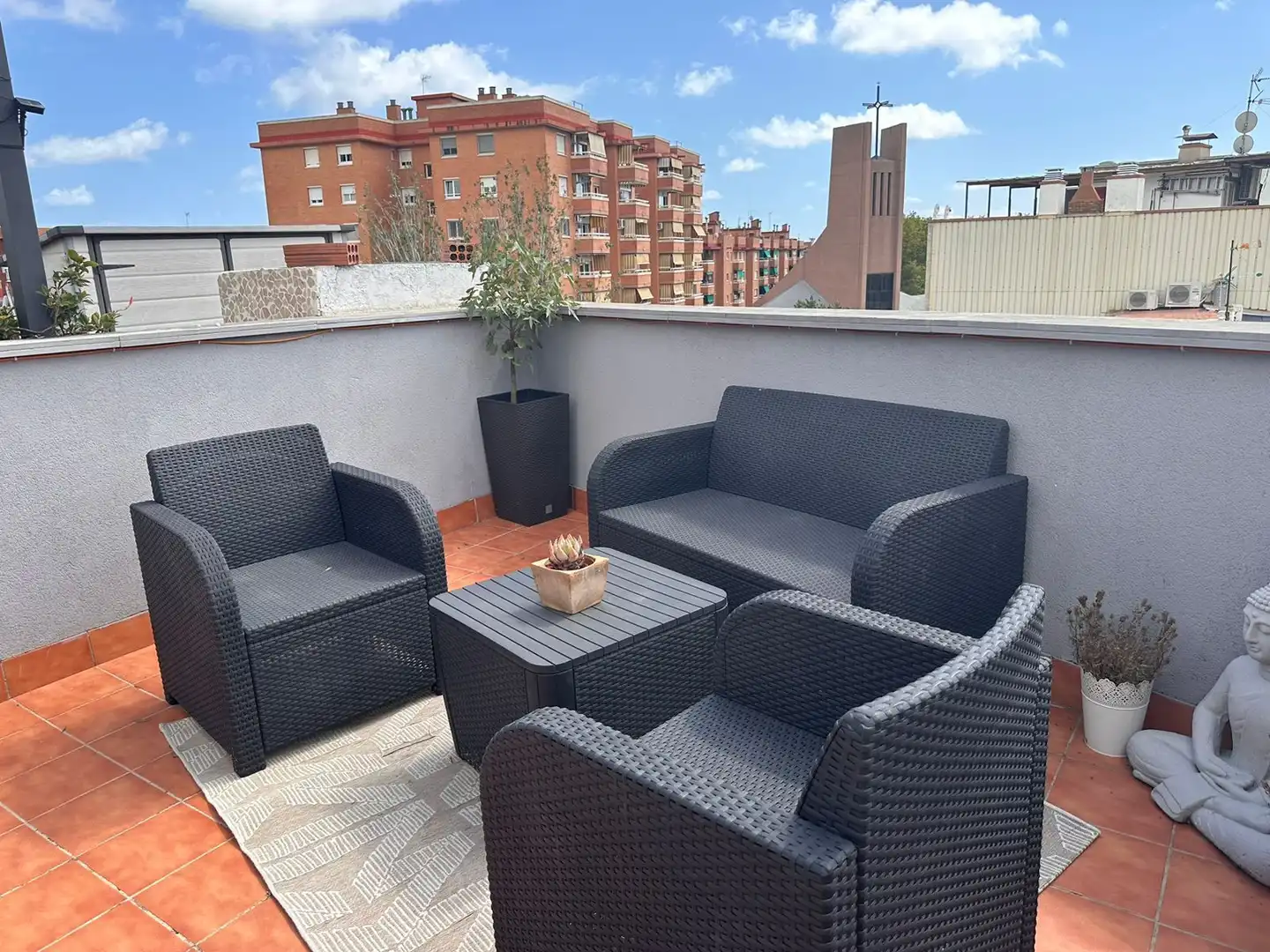 Terraza de Piso de alquiler en Badalona con Calefacción, Terraza y Amueblado