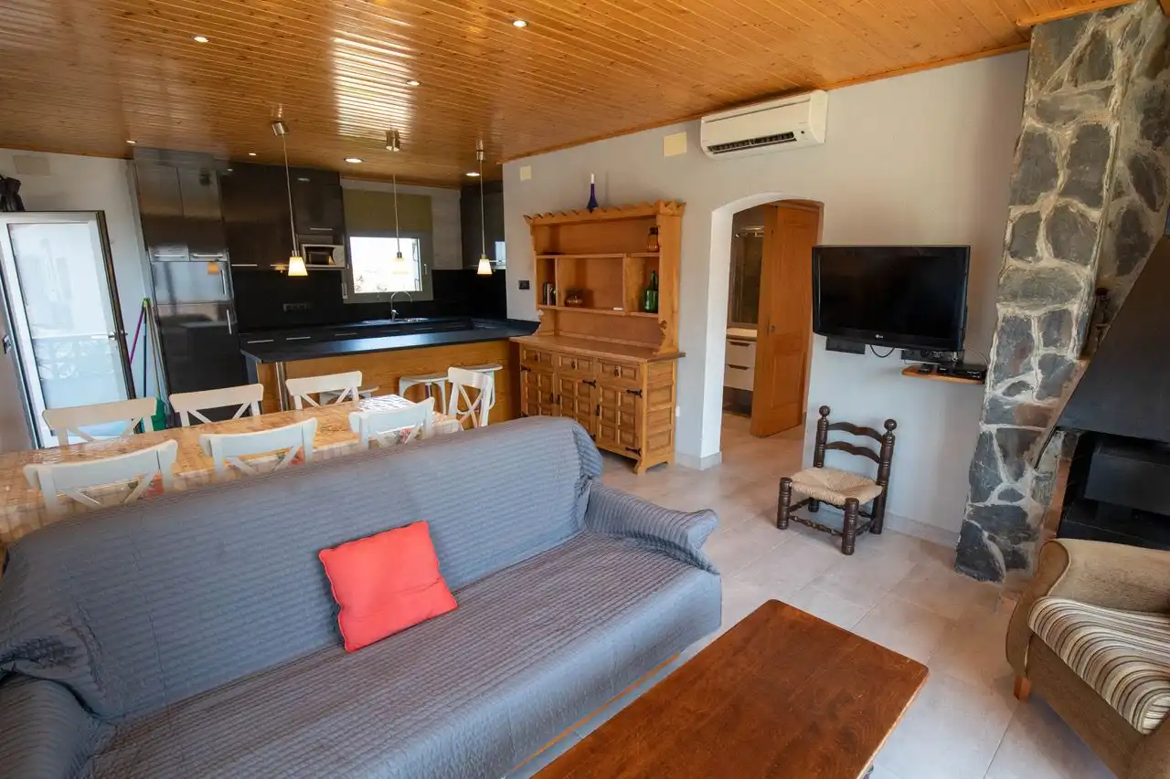 Wohnzimmer von Haus oder Chalet zum Verkauf in L'Escala mit Klimaanlage, Terrasse und Möbliert