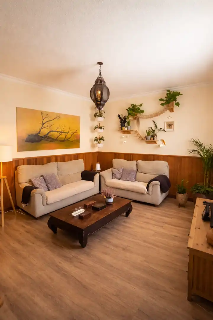 Sala de estar de Finca rústica en venta en Los Silos con Jardín privado y Amueblado