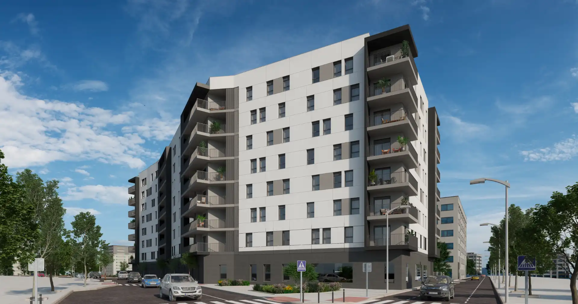 Vista exterior de Piso en venta en Sevilla con Terraza, Trastero y Piscina comunitaria