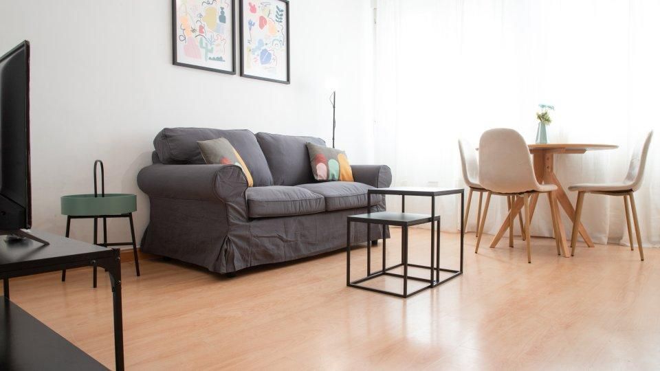 Living room of Flat to rent in  Madrid Capital  with Furnished, Oven and Washing machine