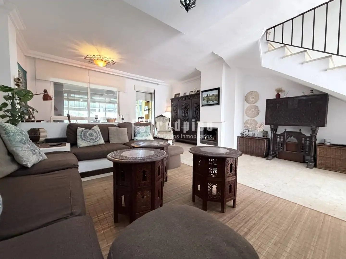 Sala de estar de Casa o chalet en venta en Rincón de la Victoria con Aire acondicionado, Terraza y Amueblado