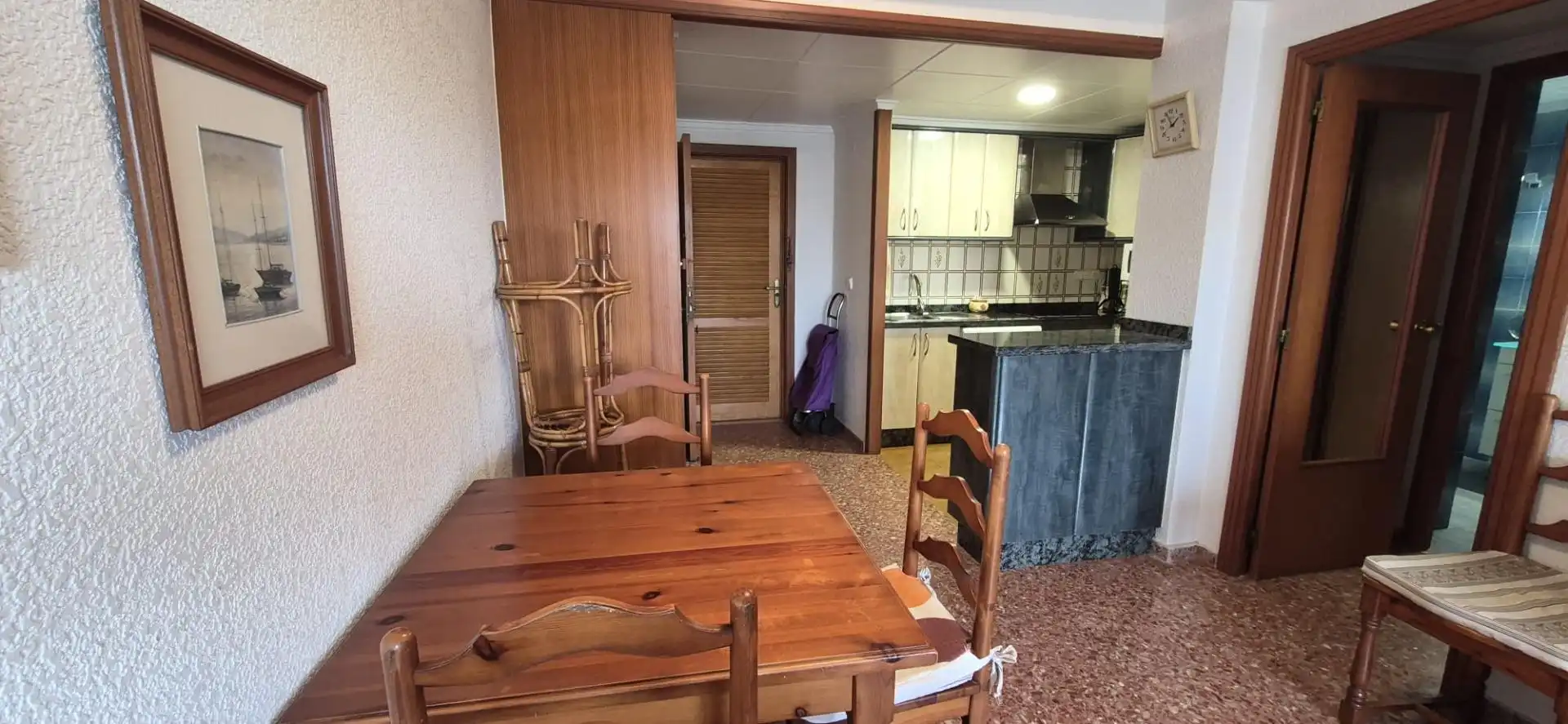 Kitchen of Flat for rent in Cullera  with Air Conditioner, Terrace and Furnished
