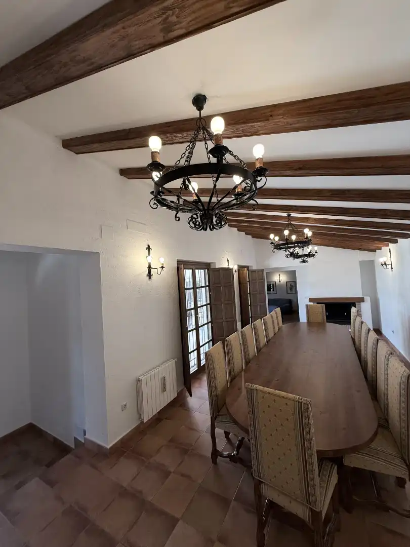 Menjador de Casa o xalet en venda en El Bonillo amb Calefacció, Jardí privat i Terrassa