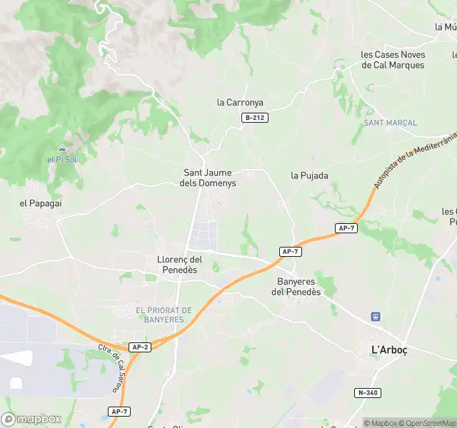 Vista exterior de Piso en venta en Banyeres del Penedès