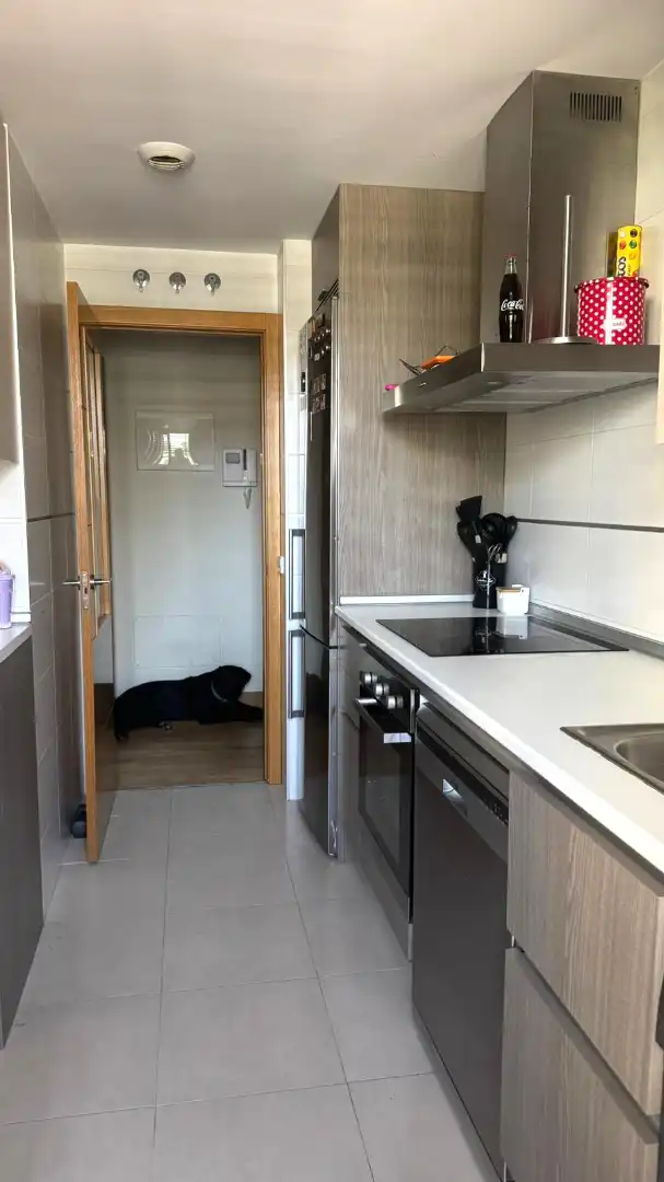 Kitchen of Flat for sale in Tres Cantos  with Heating, Parquet flooring and Terrace