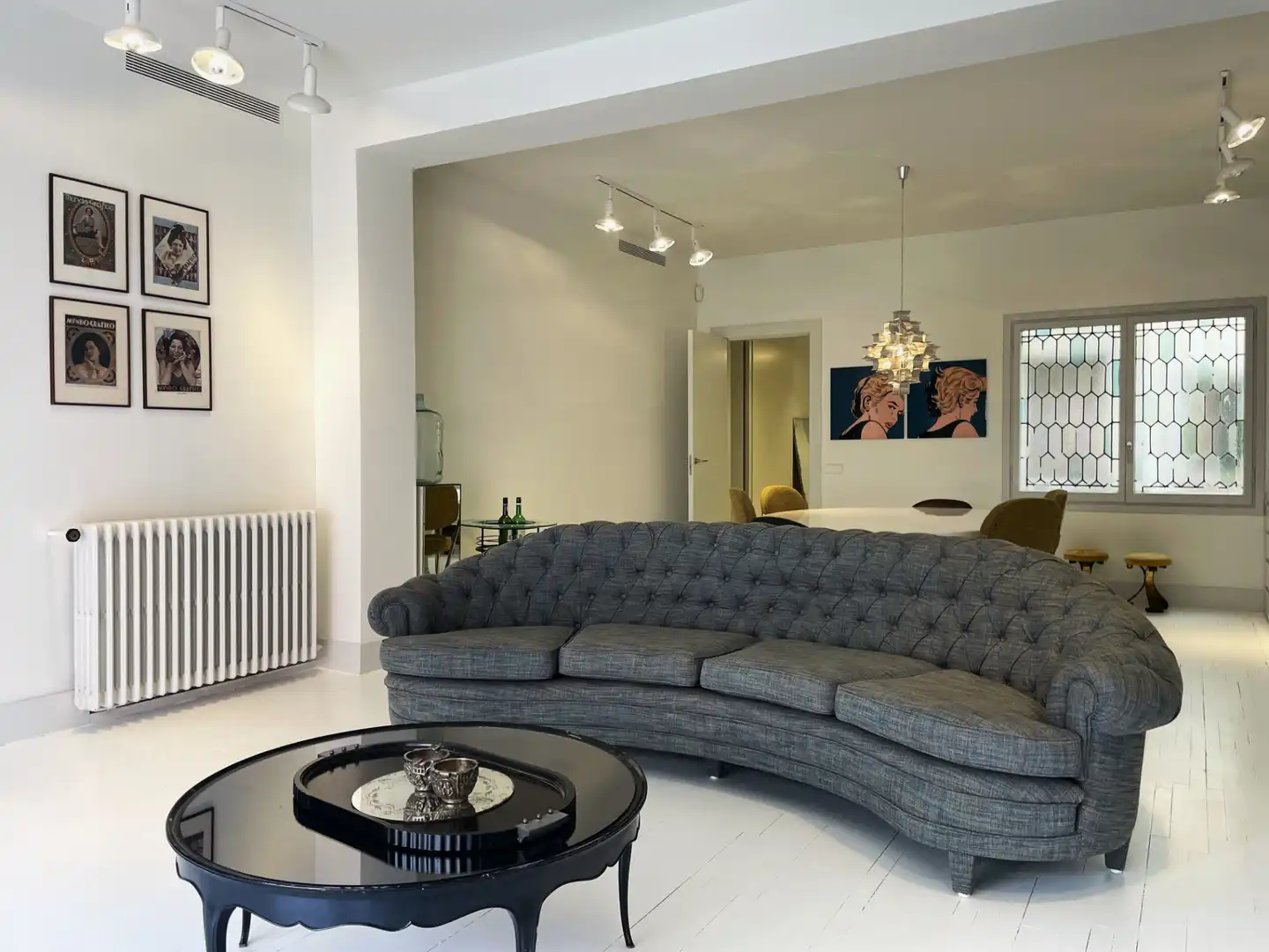 Sala de estar de Piso de alquiler en Barcelona con Aire acondicionado, Calefacción y Parquet