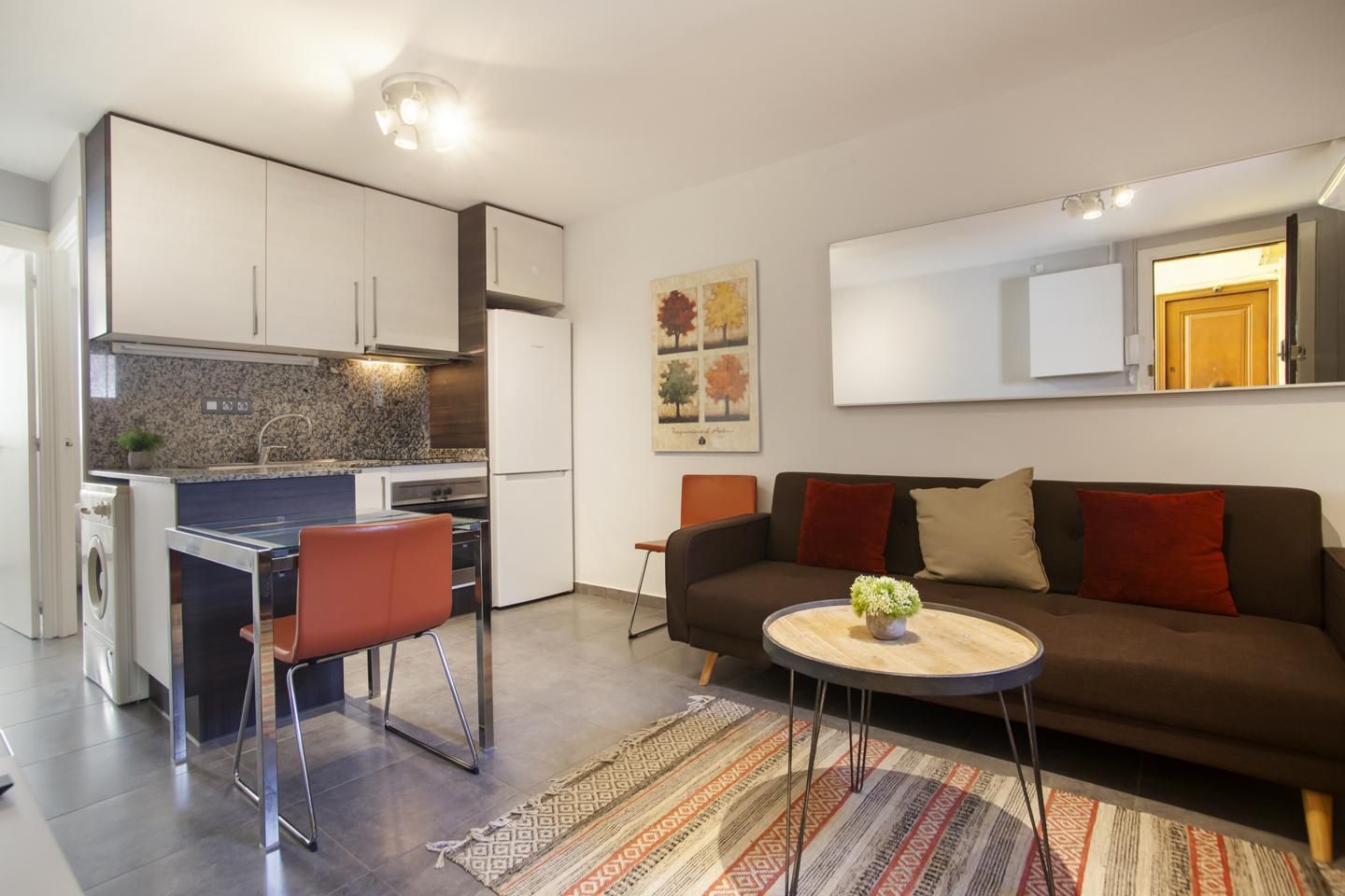 Living room of Flat to rent in  Barcelona Capital  with Air Conditioner, Terrace and Furnished